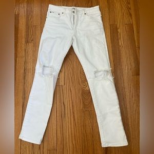 White Polo Ralph Lauren Custom Distressed Jeans (Kids’ Size 18-20)